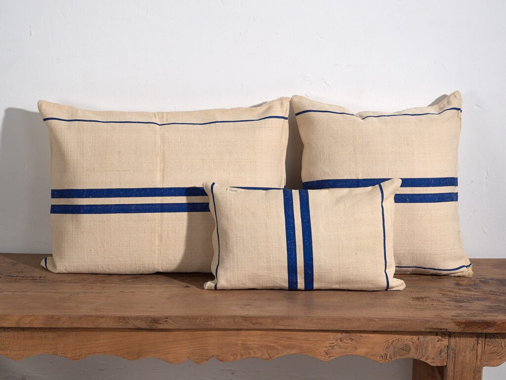 Navy blue antique cushion #1