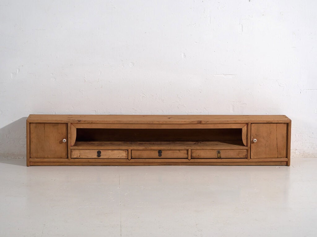 Meuble TV ancien de style wabi sabi (c.1900) #32