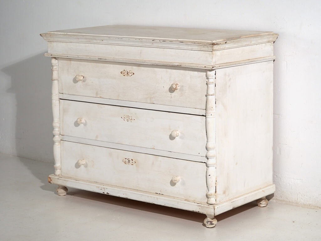Antique white chest of drawers (c.1900) #18