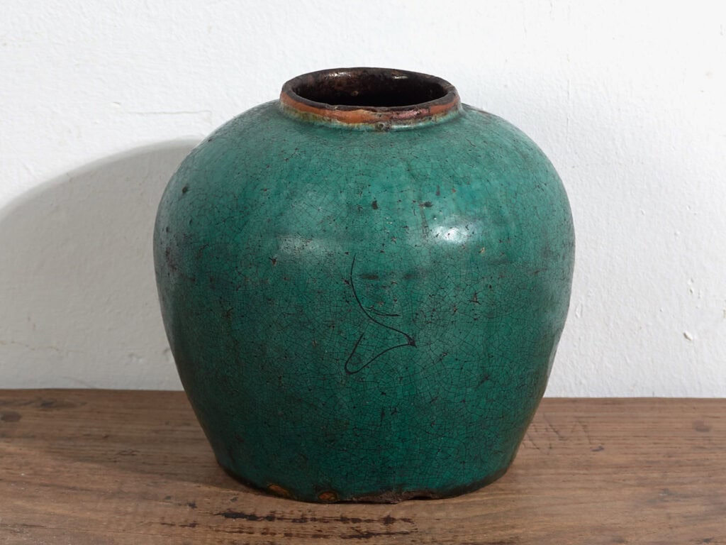 Antique turquoise green vase (c.1820) #32