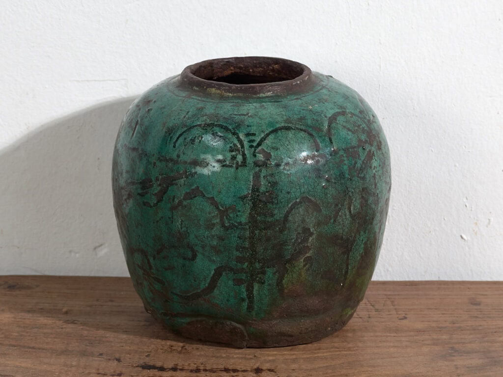 Antique oriental wabi sabi style vase (c.1820) #39