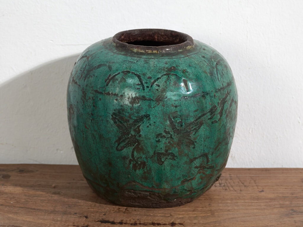 Antique oriental wabi sabi style vase (c.1820) #39
