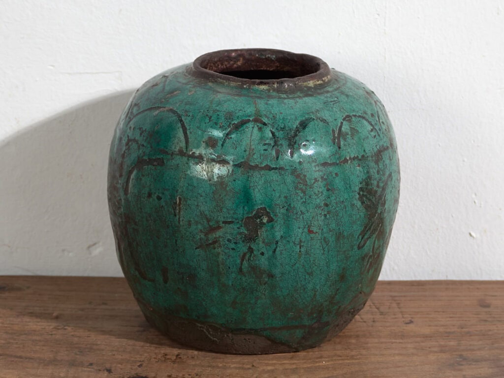 Antique oriental wabi sabi style vase (c.1820) #39