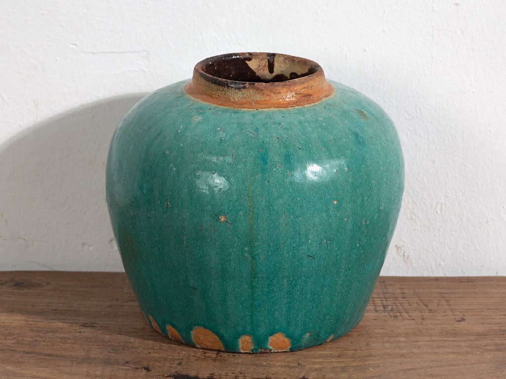 Antique turquoise green vase (c.1820) #44