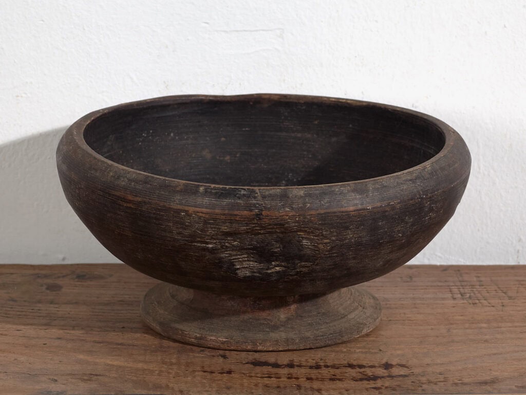 Antique solid wood bowl (c.1900) #7