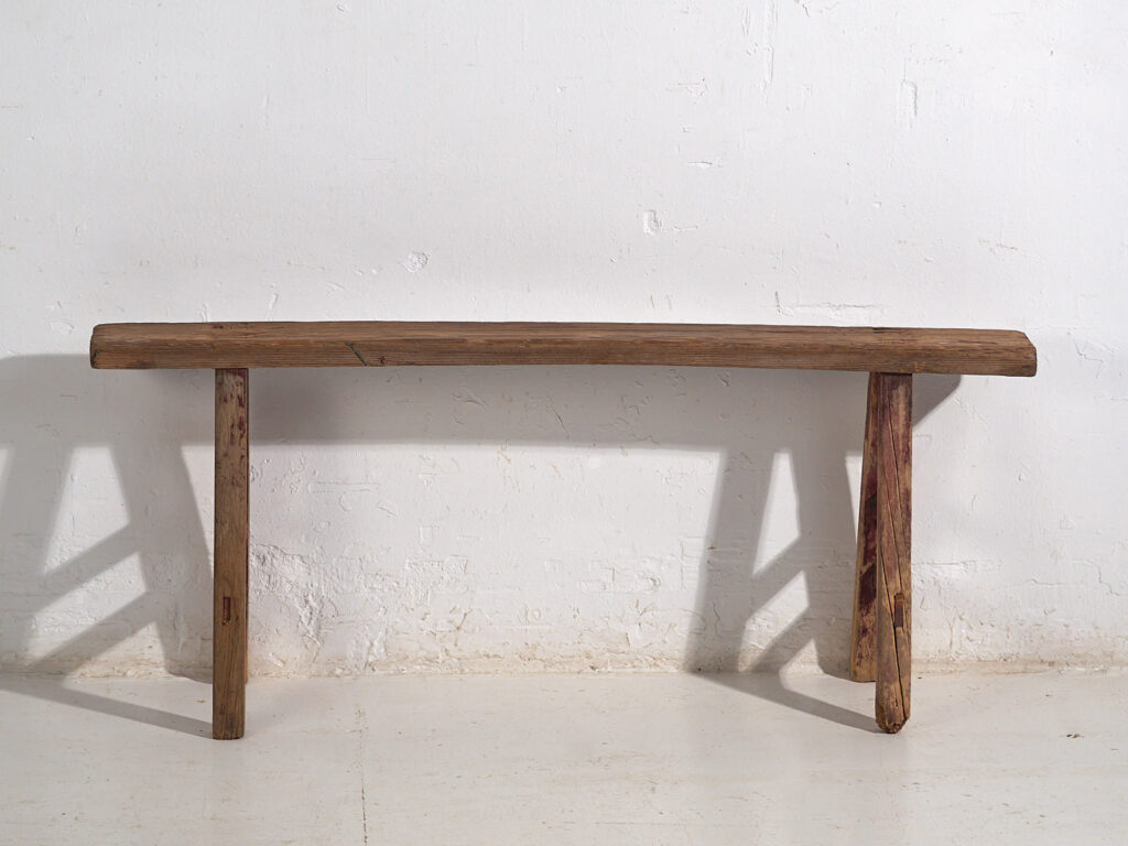 Antique solid wood bench (c.1870) #27