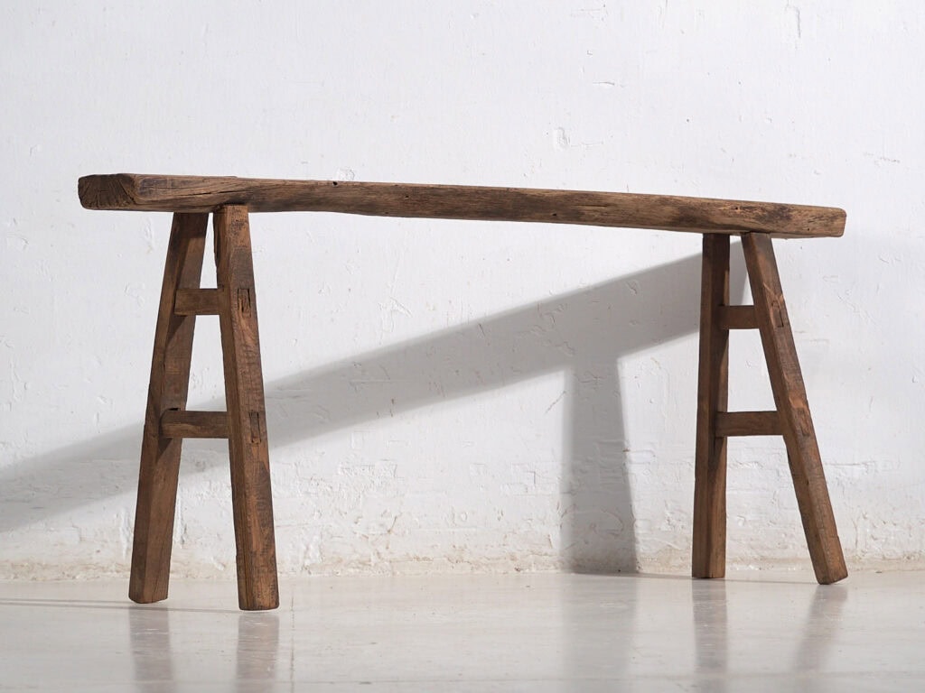 Small antique bench in primitive style (c.1870) #37