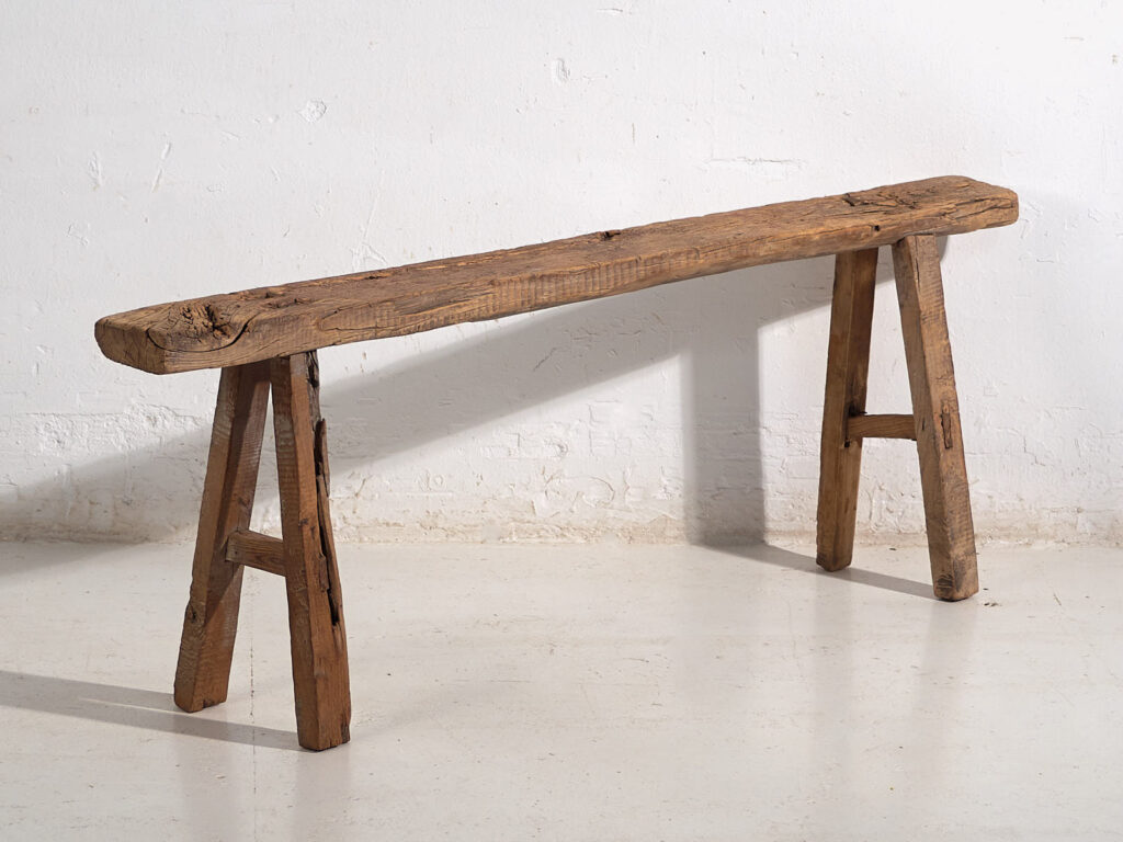 Antique wabi sabi style bench (c.1870) #79