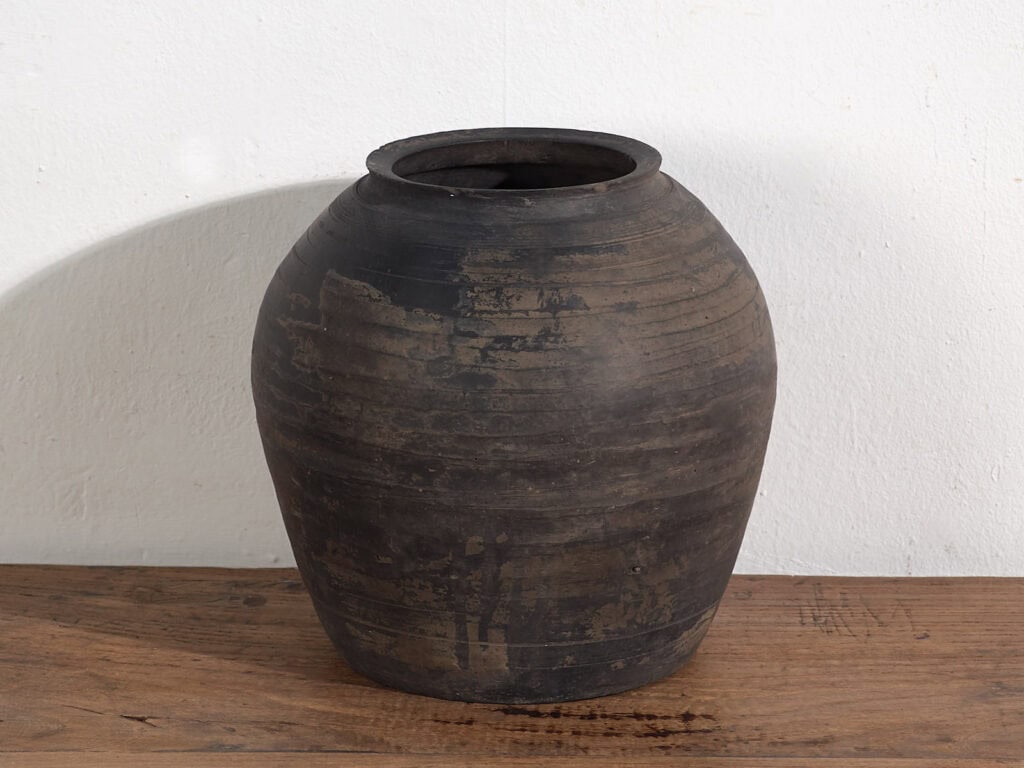 Jarrón antiguo de estilo wabi sabi (c.1900) #8
