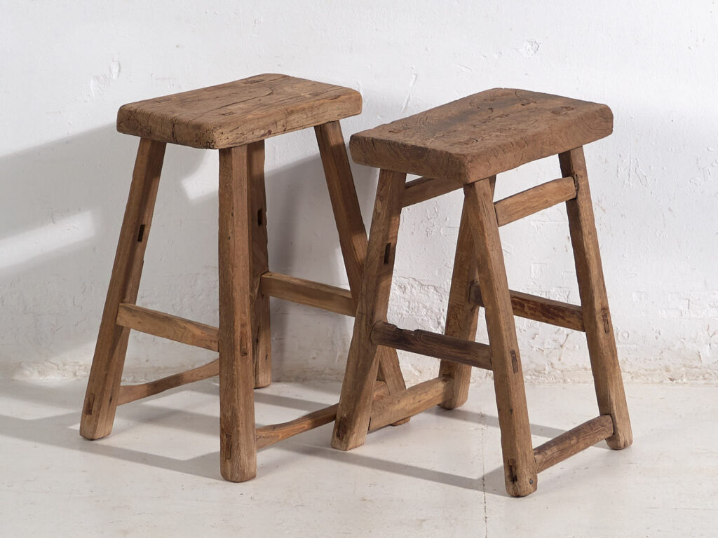 Conjunto de taburetes antiguos (c.1900). Conjunto de 2 piezas #5