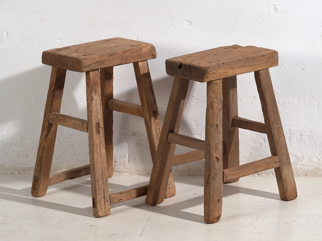 Pareja de antiguos taburetes (c.1900). Conjunto de 2 piezas #6