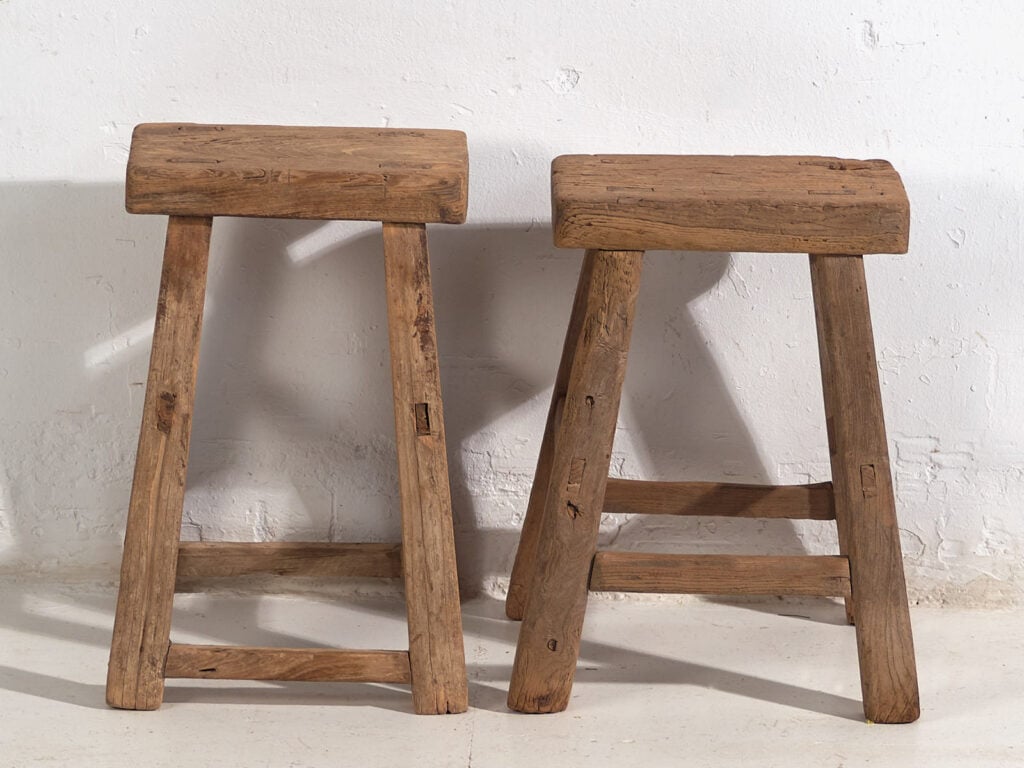 Pareja de antiguos taburetes (c.1900). Conjunto de 2 piezas #6