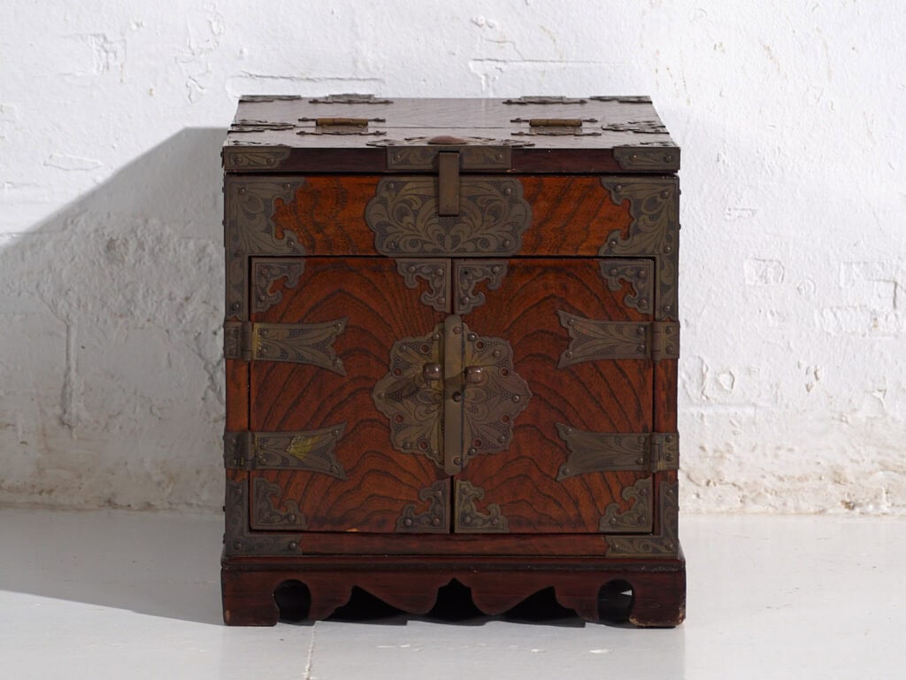 Cofre japonés antiguo con espejo interior (c.1890) #27