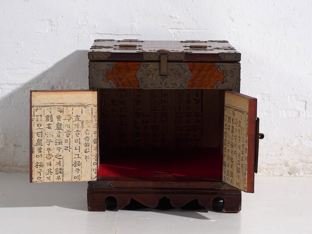 Cofre japonés antiguo con espejo interior (c.1890) #27