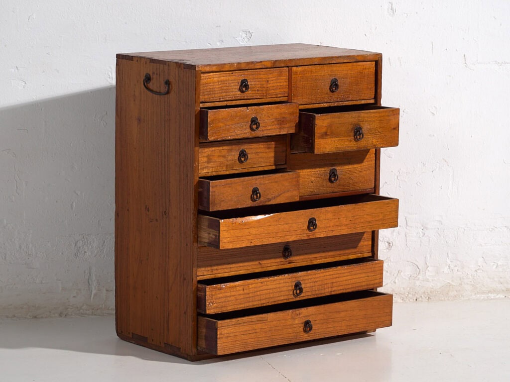 Pequeño archivador japonés antiguo (c.1890) #44