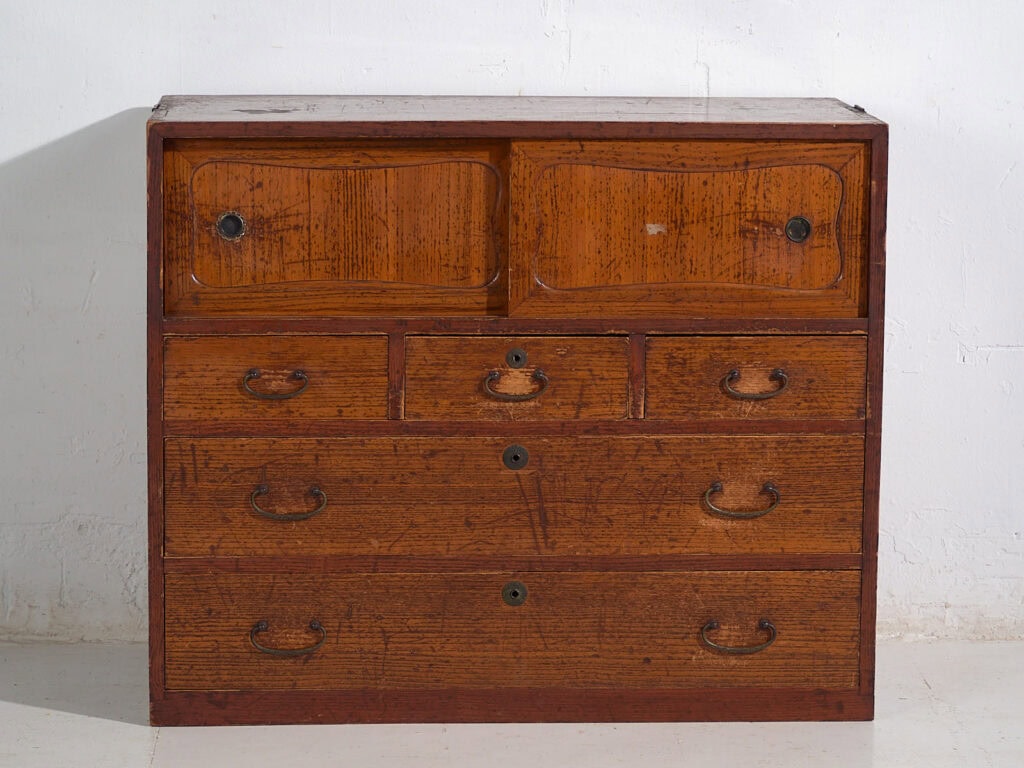 Pequeña cómoda japonesa antigua - Periodo Taishō / Showa (c.1920-1970) #10