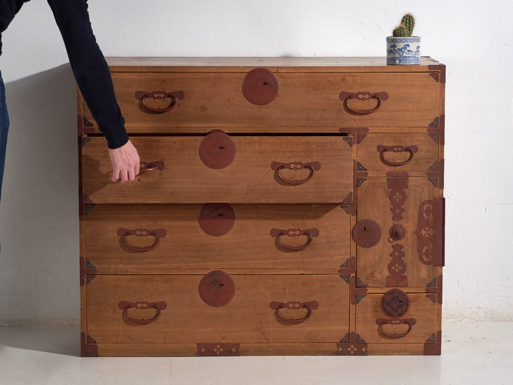 Cómoda japonesa antigua del periodo Meiji-Taishō (c.1868-1926) #21