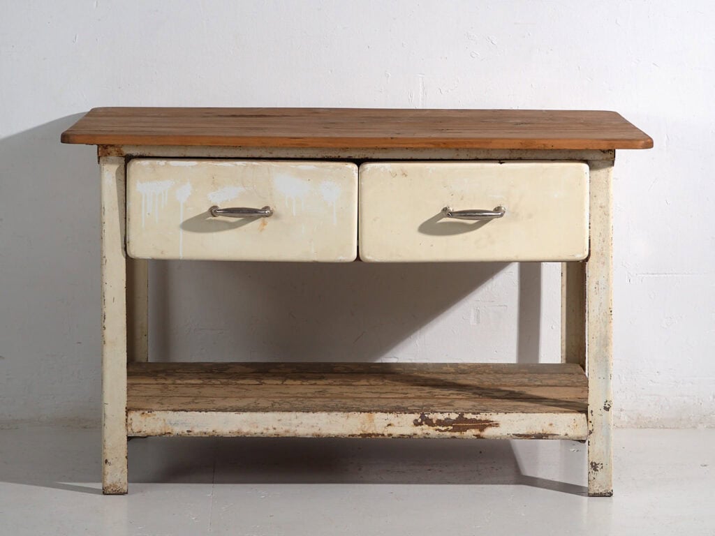 Table de travail vintage en métal (c.1950) #75