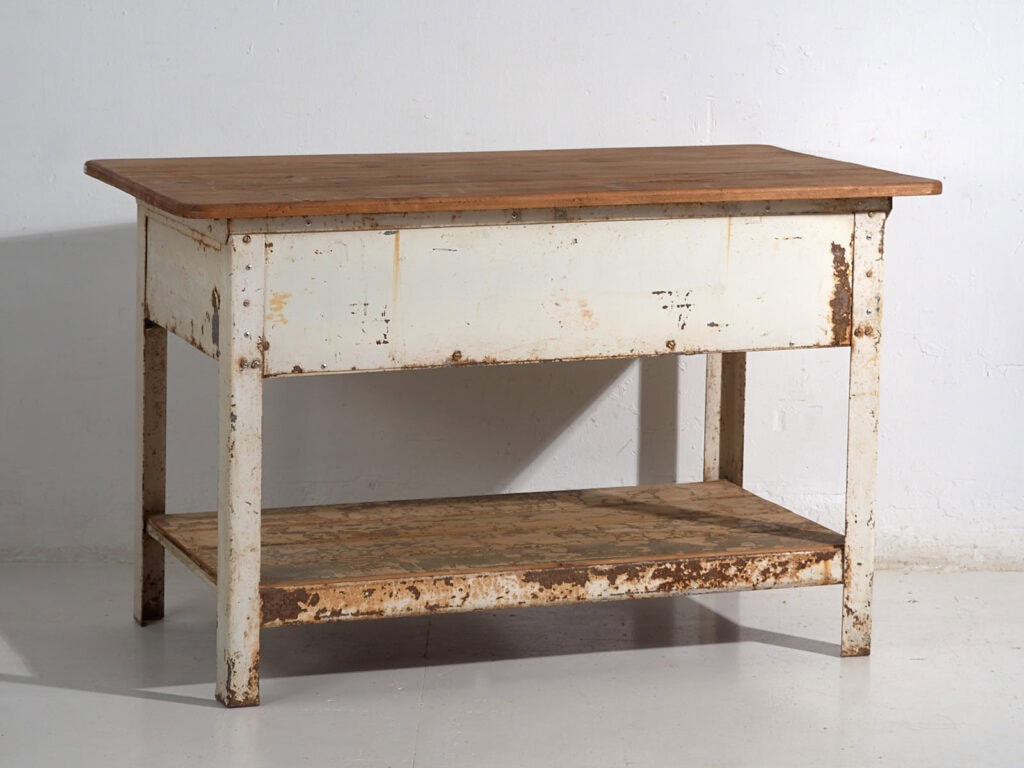 Table de travail vintage en métal (c.1950) #75