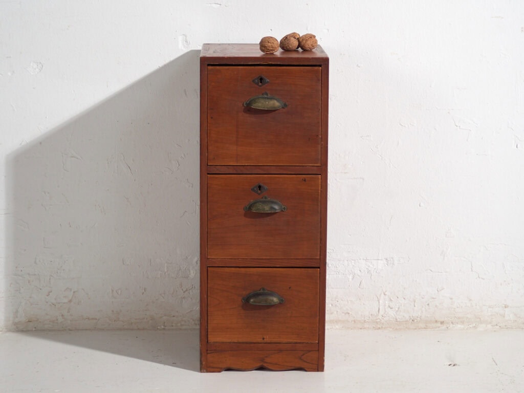 Pequeño archivador japonés antiguo – Periodo Showa (c.1950-1979) #89