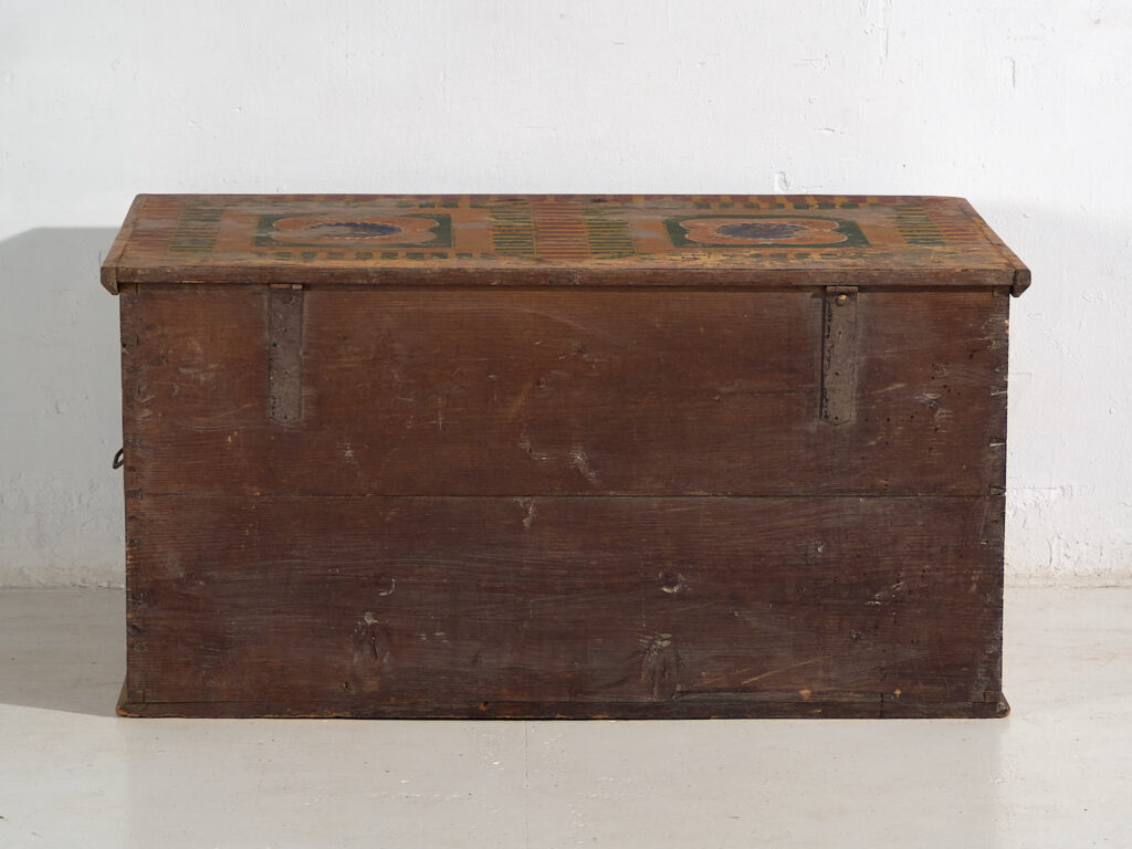 Baúl grande antiguo pintado a mano (c.1900) #50