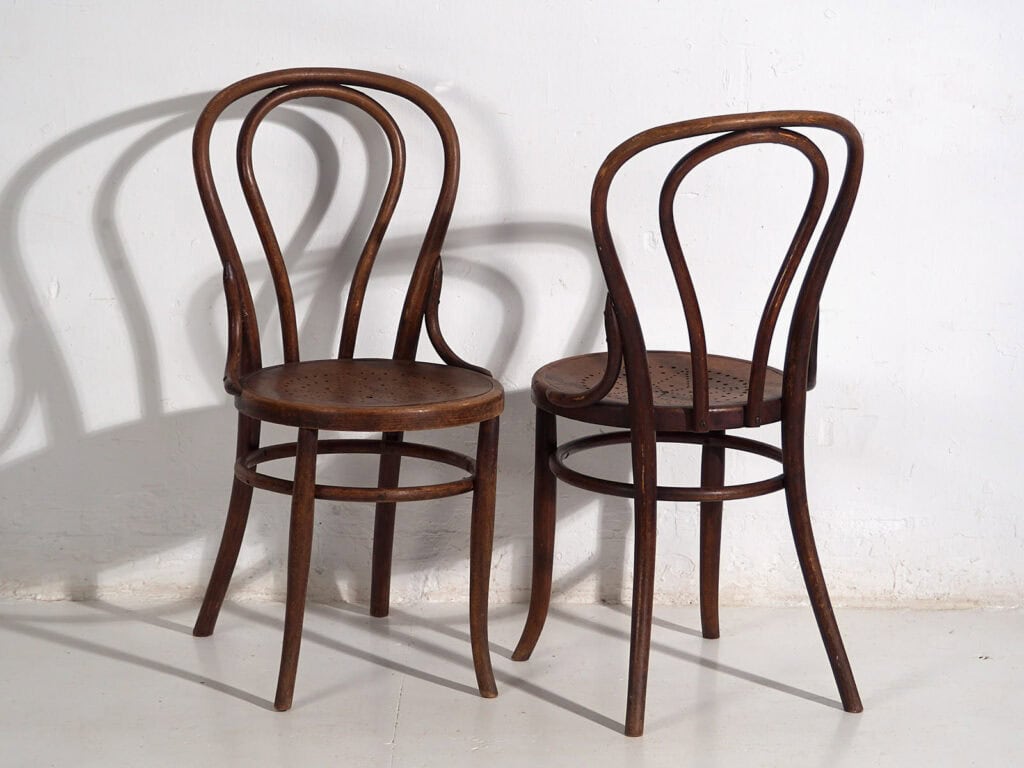 Pareja de sillas vienesas antiguas (c.1920). Conjunto de 2 piezas #2