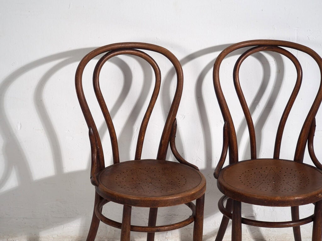 Pareja de sillas vienesas antiguas (c.1920). Conjunto de 2 piezas #2