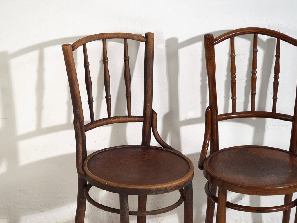 Sillas antiguas de estilo café parisino (c.1920). Conjunto de 6 piezas #3