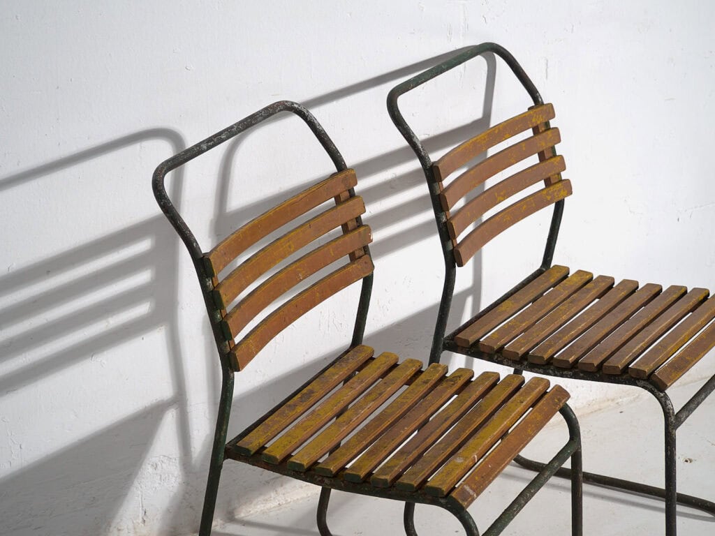 Sillas de jardín antiguas (c.1920). Conjunto de 2 piezas #32