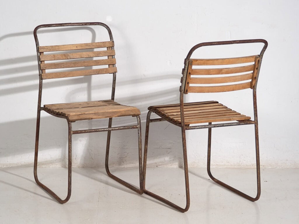 Antiguas sillas de jardín (c.1920). Conjunto de 2 piezas #7