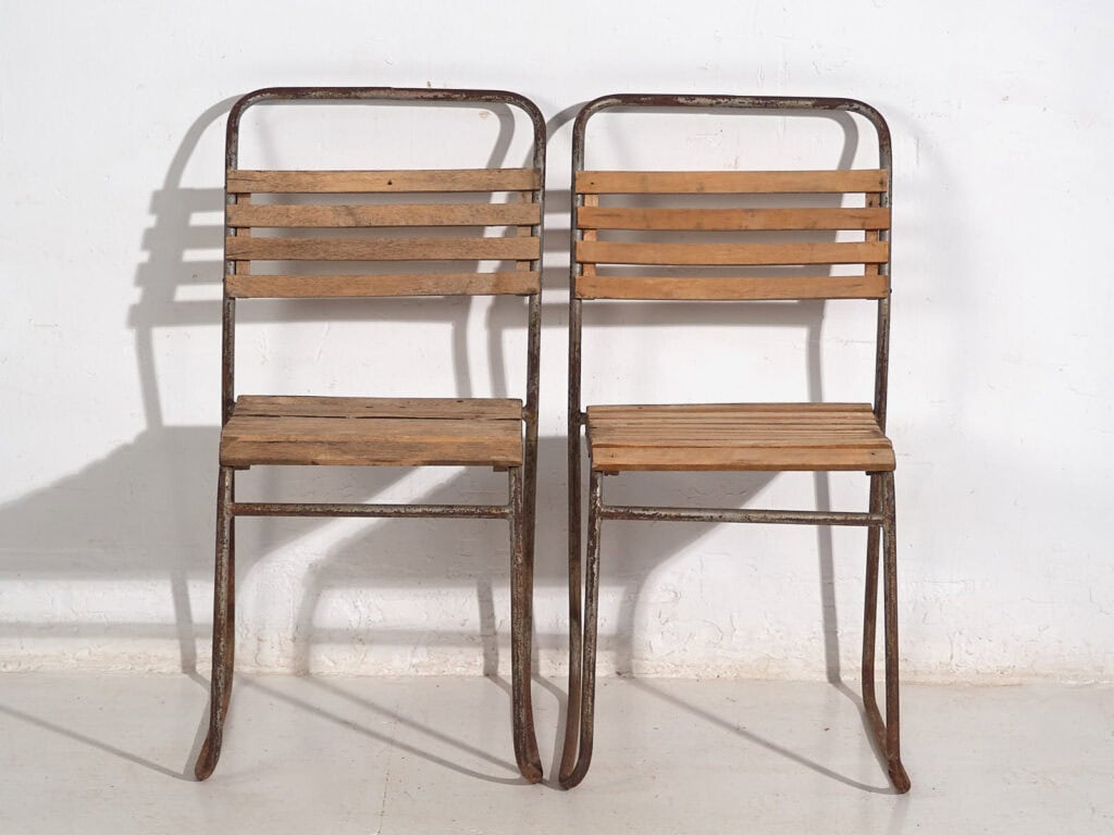 Antiguas sillas de jardín (c.1920). Conjunto de 2 piezas #7