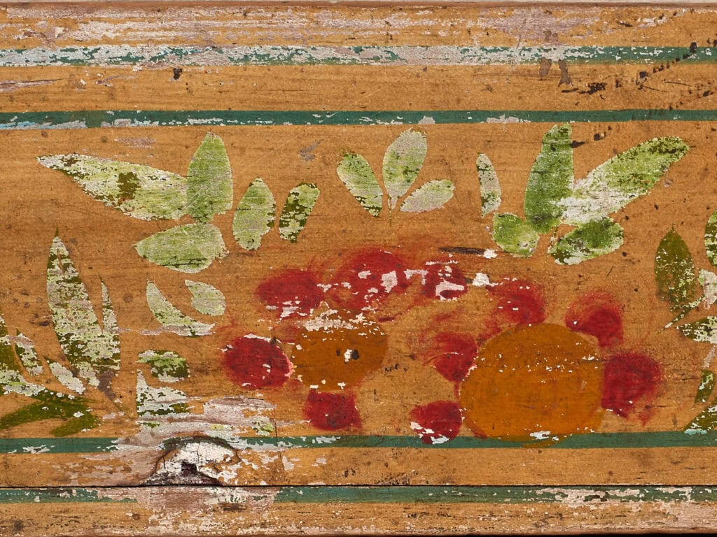 Antigua caja oriental amarilla pintada a mano (c.1900) #25