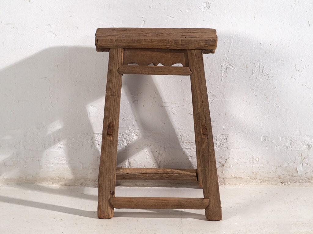 Taburete asiático antiguo (c.1900) #8