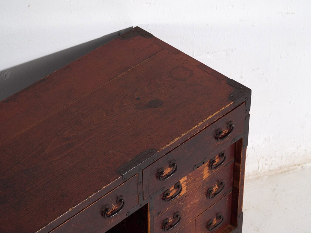 Choba-dansu japonés antiguo en madera de cedro, periodo Meiji/Taishō (c. 1890–1920) #45