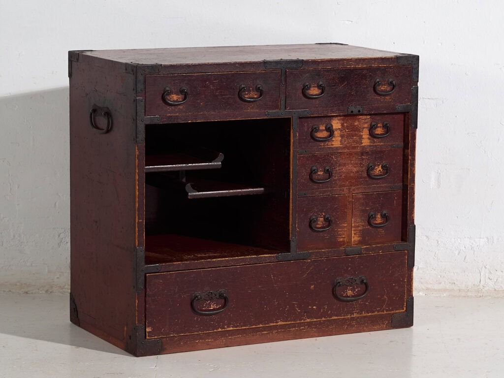 Choba-dansu japonés antiguo en madera de cedro, periodo Meiji/Taishō (c. 1890–1920) #45
