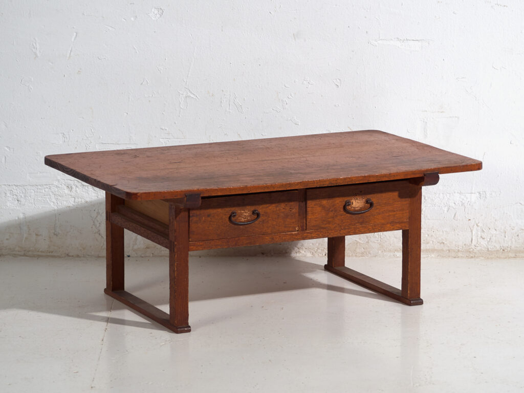 Antique Japanese Low Table with Drawers - Showa Period (c.1926-1970) #65