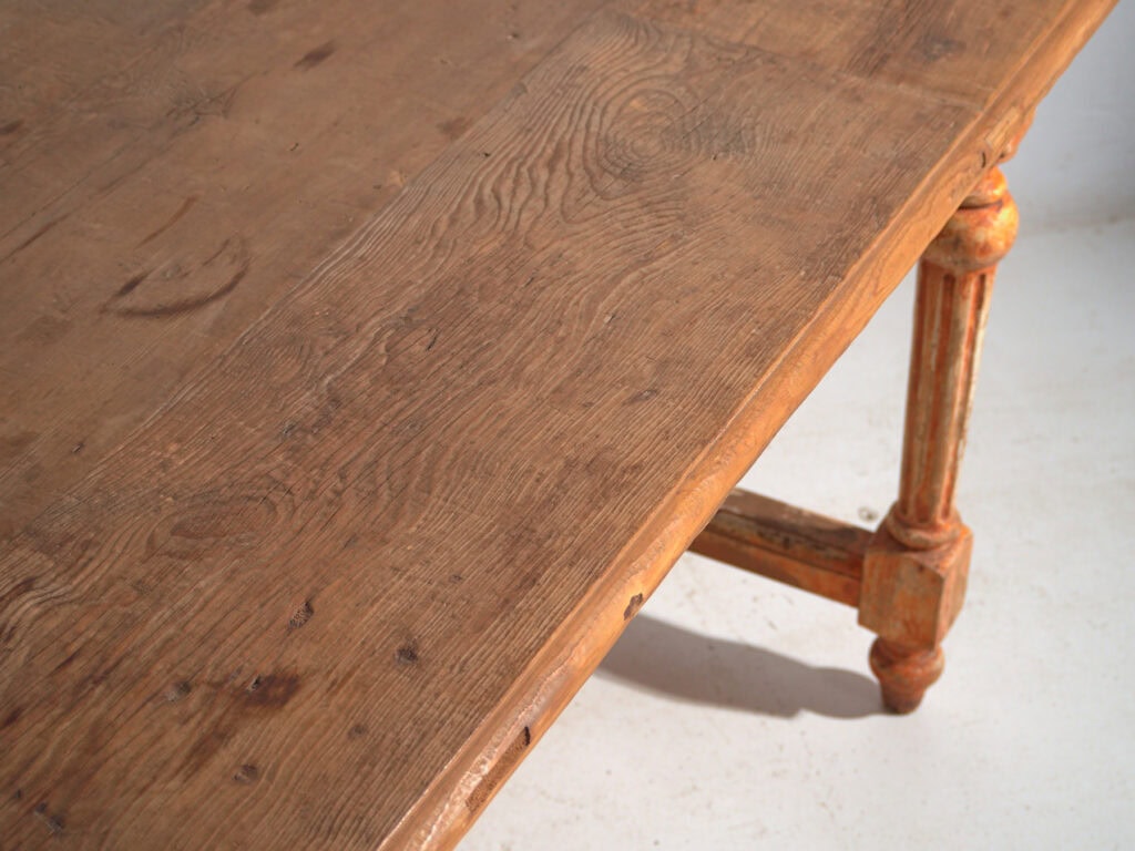 Mesa de comedor de roble antiguo – Mesa rústica europea de gran formato