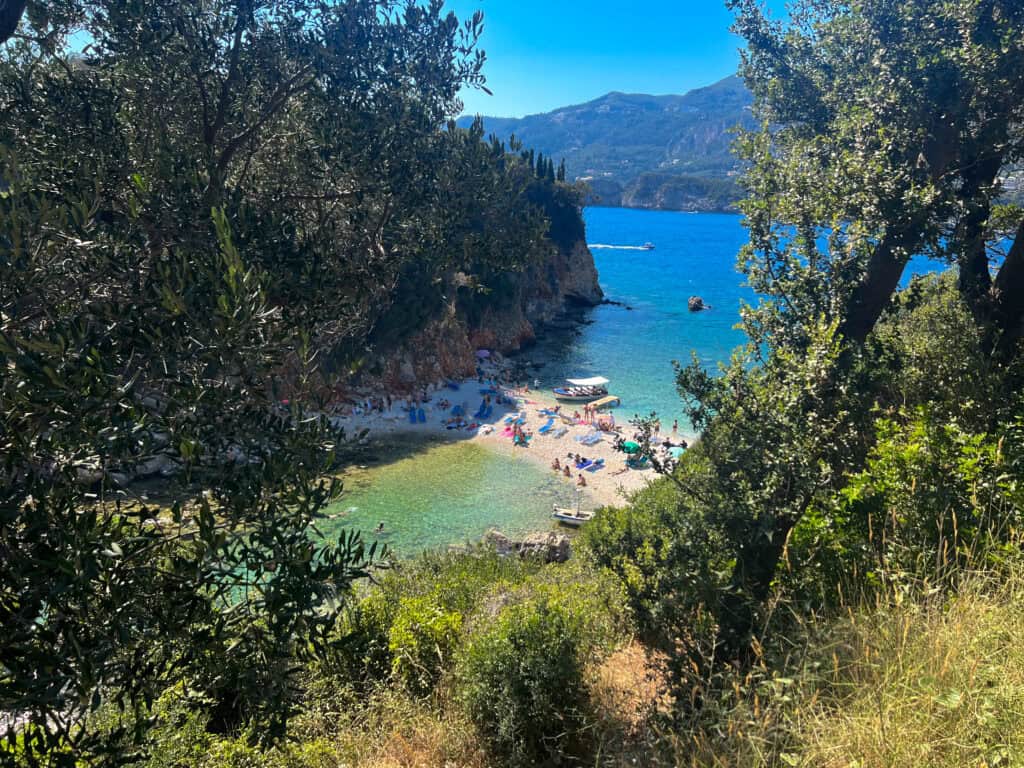 Paleokastritsa area in Corfu