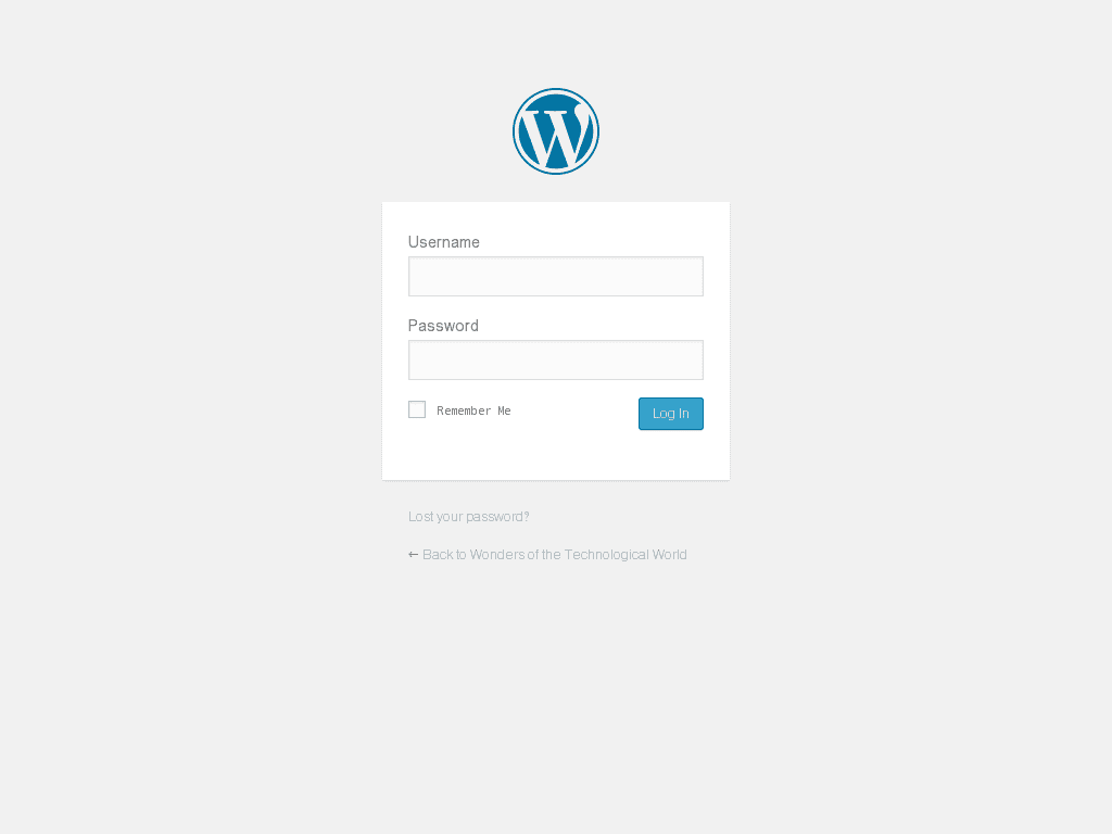 WordPress Admin Login