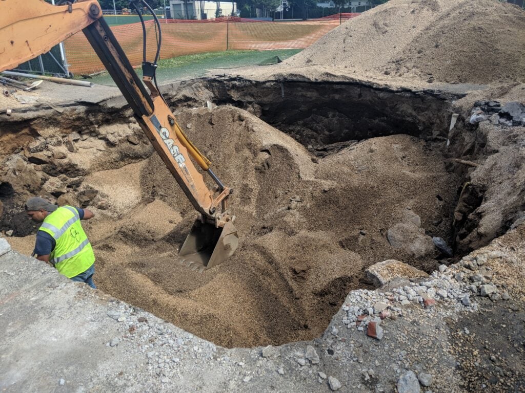 underground storage tank installation