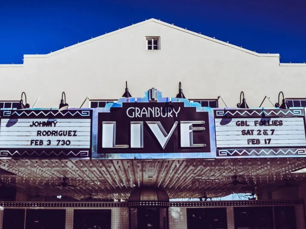 Live entertainment at Granbury Live on the Historic Square