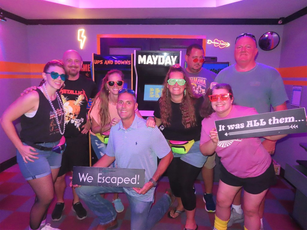 Friends solving an escape room at Narrow Escape Granbury