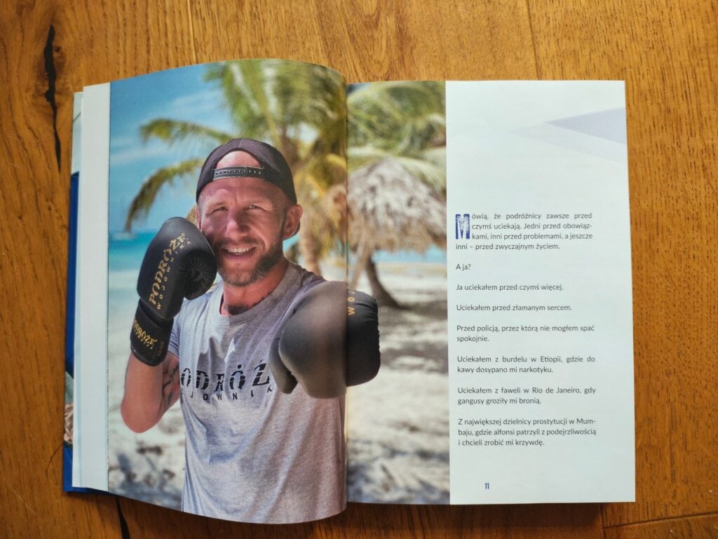skład książki, podróże wojownika