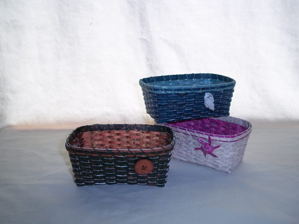 Paper Baskets workshop-Fiber Arts on 4th 2
