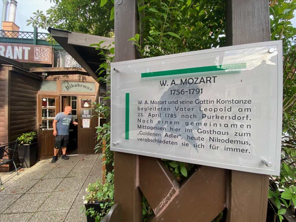 Mozart Gedenktafel beim Nikodemus