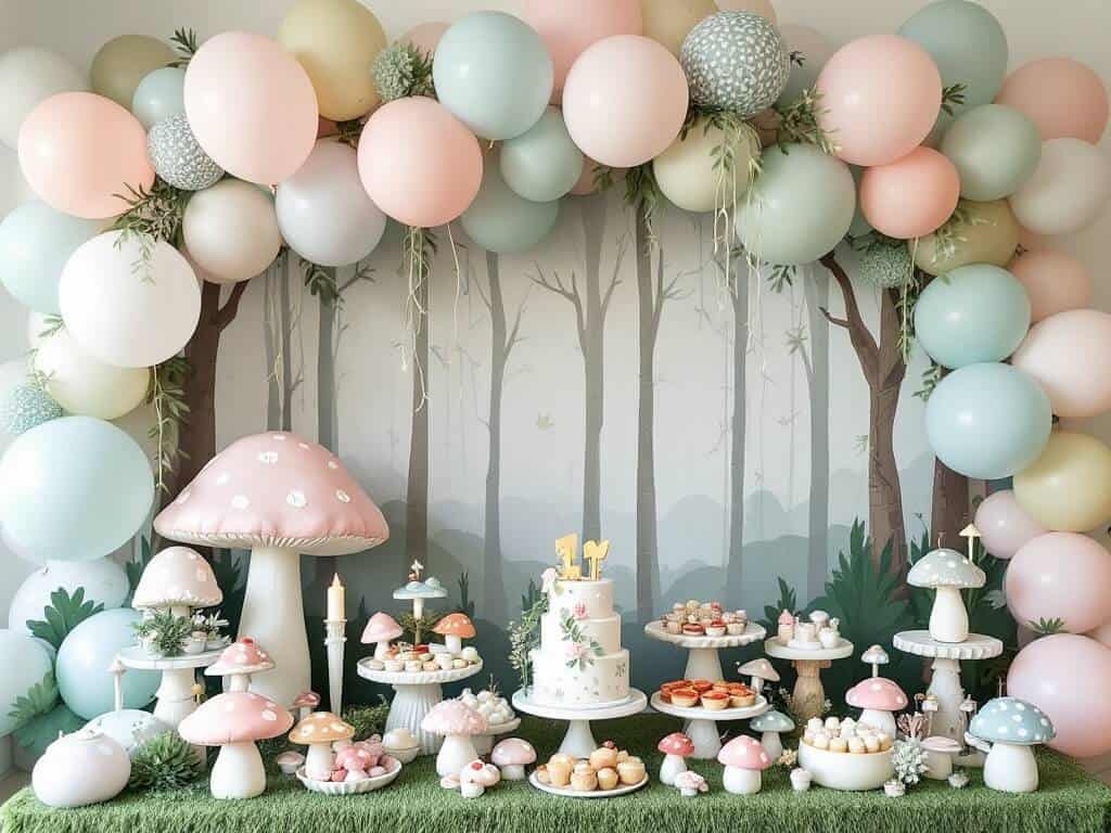 mushroom themed baby shower party