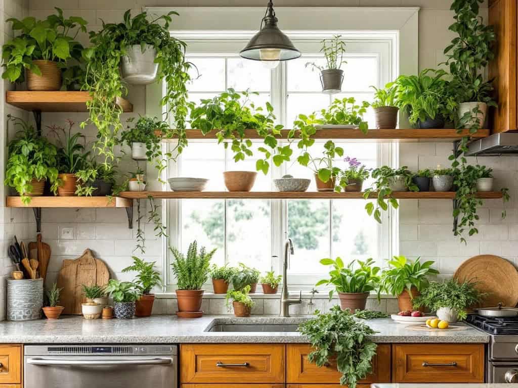 Biophilic Design: Post about integrating plants into home spaces or garden-to-kitchen ideas.