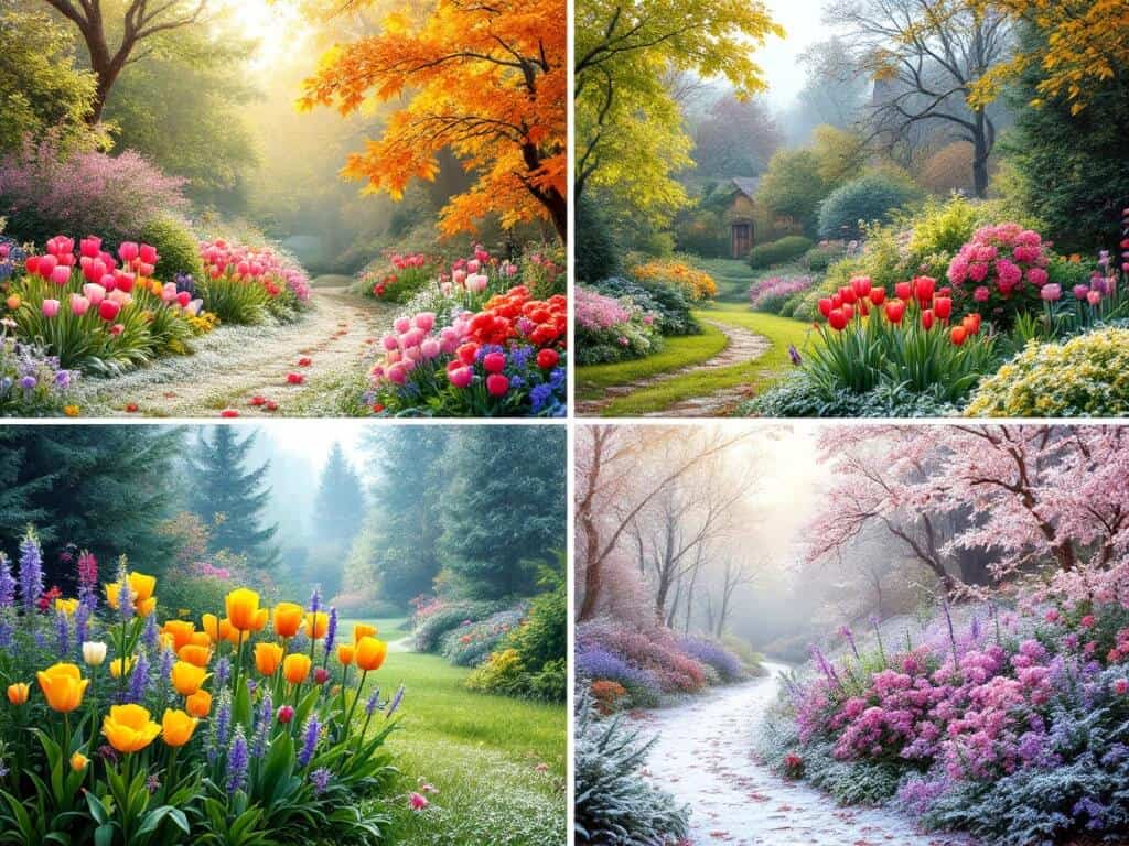 cottage garden throughout the seasons