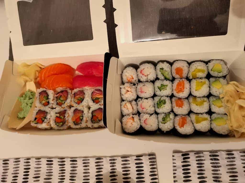 Bestelltes Sushi von Art Sushi Stuttgart