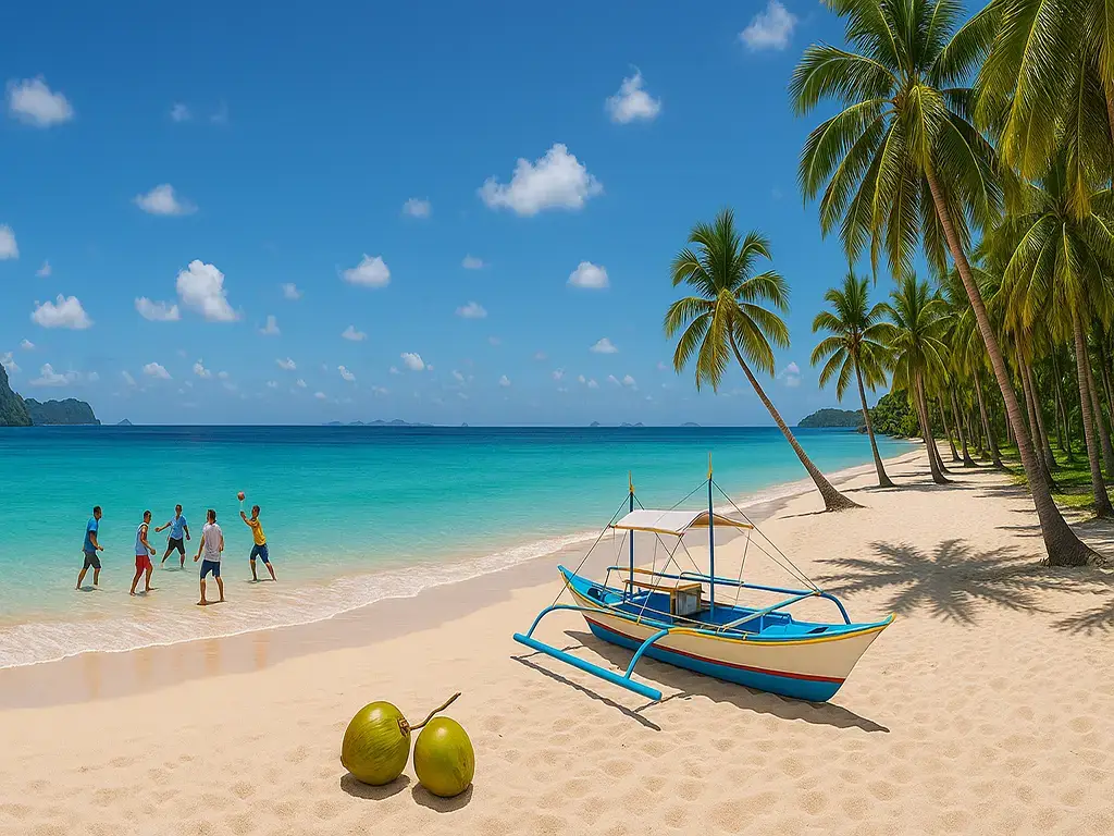Paradise beach in the Philippines – every expat’s dream first morning view.